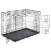 36" Pet Kennel Cat Dog Folding Steel Crate Animal Playpen Wire Metal